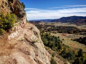 The section on the Black Bear Trail called The Ledge is for adventurous hikers and bicyclists. Photo by Nathan McBride