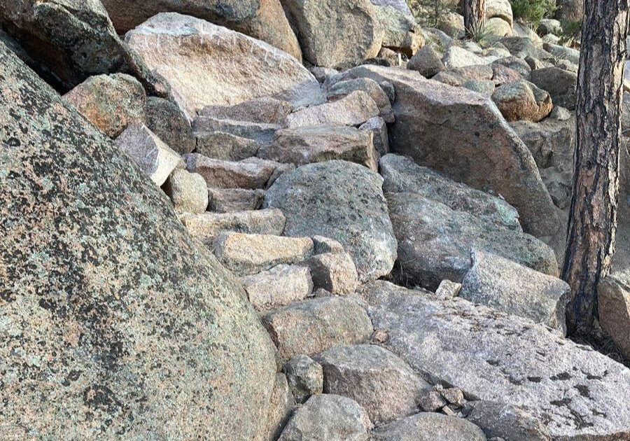 Cathedral Spires Park gets new rock work.