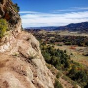 The section on the Black Bear Trail called The Ledge is for adventurous hikers and bicyclists. Photo by Nathan McBride