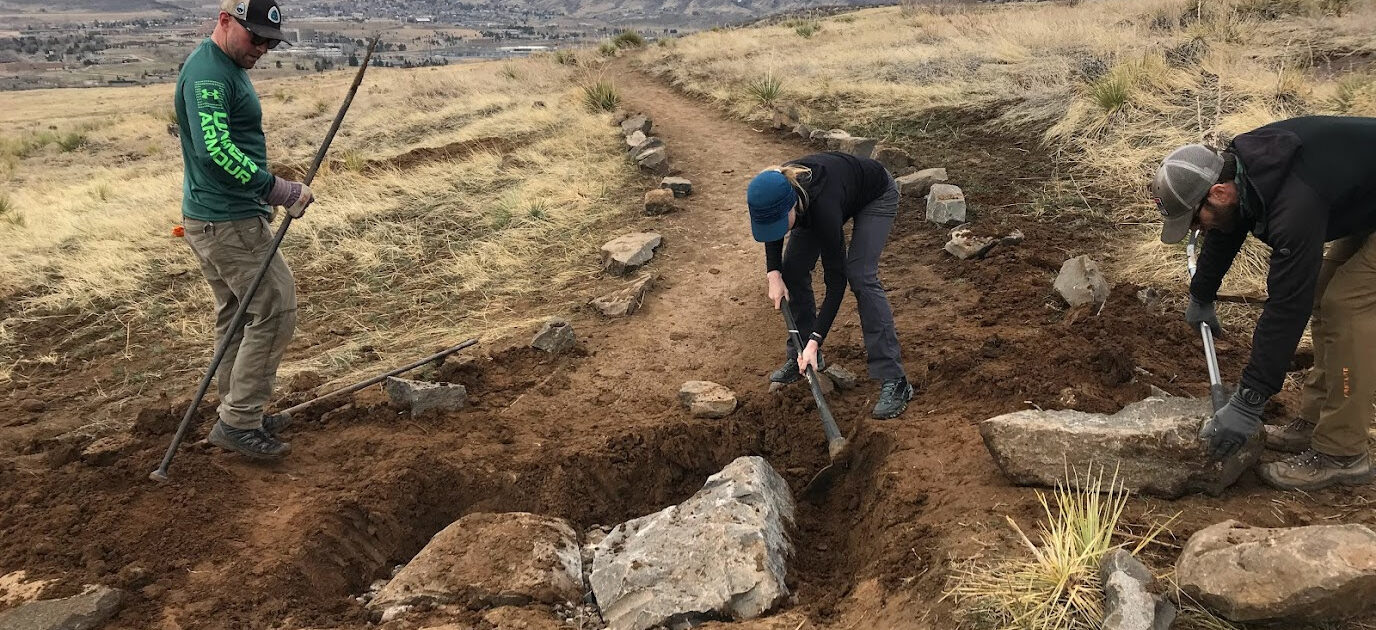 South Table - Trail Runners volunteers get dirty