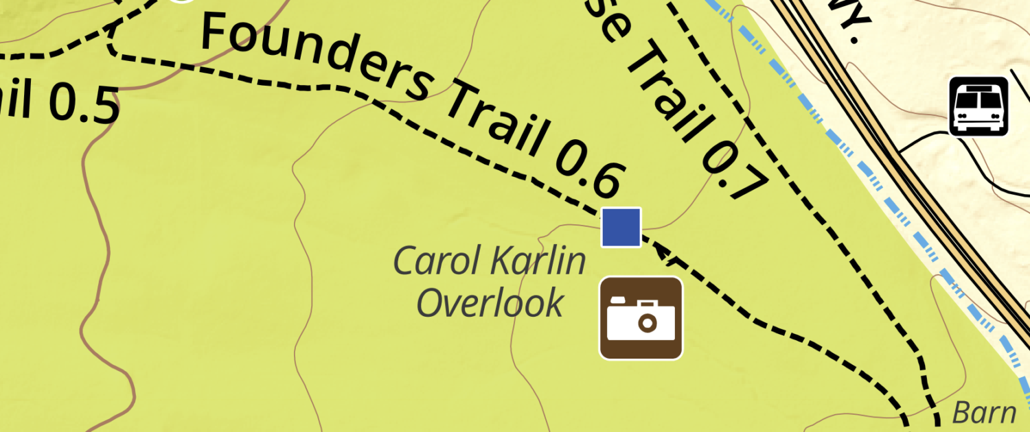 Map of the Carol Karlin Overlook, Elk Meadow Open Space Park